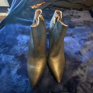 Calvin Klein Collection tortoise heel boots